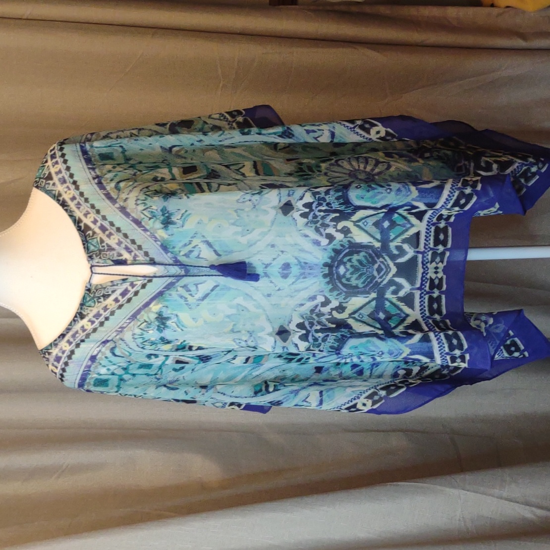Chico's Polyester Patterned Poncho